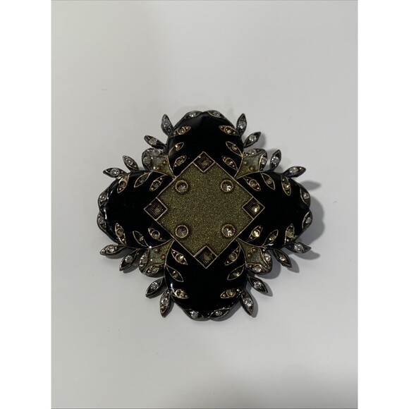 Catherine Popesco France Deco Enameled Brooch Vintage - Picture 1 of 3